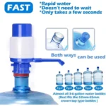 Portable manual pressure pump water bottle dispenser for 5 gallon bottles