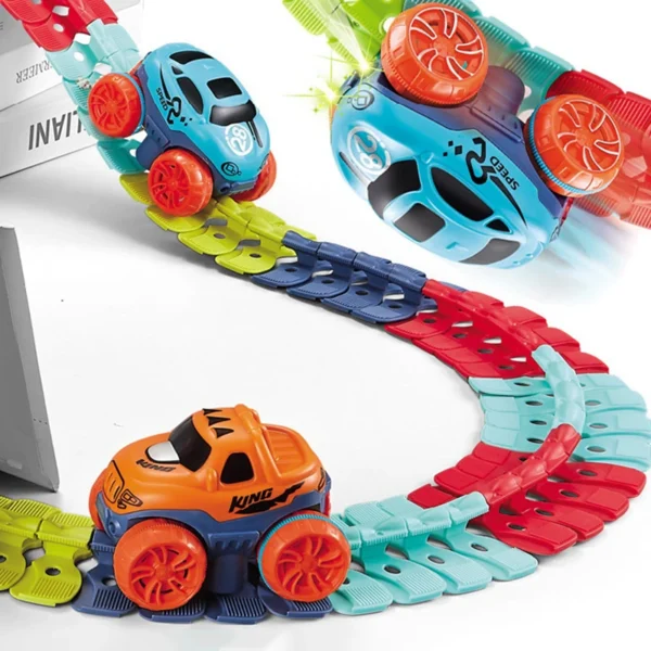 "Kid Changeable Track Race Car 138pcs toy set"