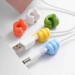 Silicone thumb wall hook cable wire USB organizer adhesive clips
