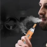 Portable Car Ashtray with LED light and smokeless design for vehicles