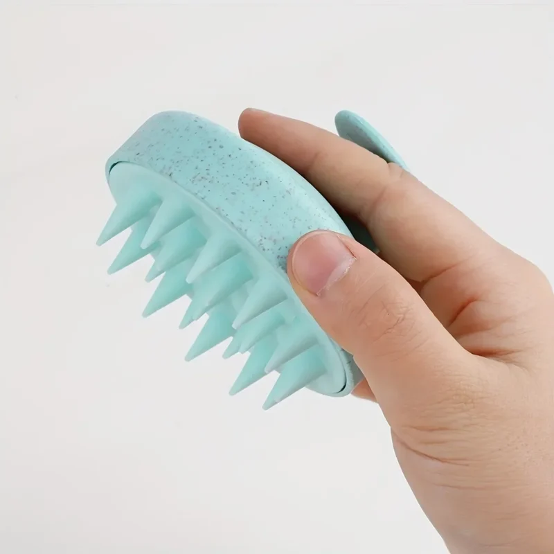 Silicone scalp massager shampoo brush for hair growth and gentle head spa