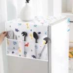 Waterproof PEVA fridge and washing machine cover with dustproof cloth and storage bag