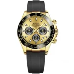 Men's automatic mechanical wristwatch with a black or dark dial, showing the luminous hands, waterproof case, and multifunctional timer sub-dials for night vision viewing.