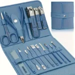 Modern 16-piece stainless steel nail clipper set for grooming and beauty care