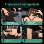Handheld multi-mode deep tissue massager gun for body, back, neck, and leg muscle therapy