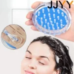 Transparent Scalp Brush with soft silicone bristles for hair wash