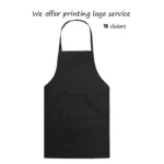 Kitchen cooking apron for chefs and waitresses with custom logo print