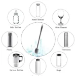 Silicon bottle cleaning brush with long handle for cups, bottles, and glasses