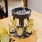 Shot Glass Dispenser Holder – 6 Glass Drink Dispenser for Parties and Bars
