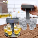 Shot Glass Dispenser Holder – 6 Glass Drink Dispenser for Parties and Bars