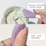 Double Head Silicone Facial Mask Brush for applying mud masks and skincare creams