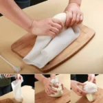 Silicone dough kneading bag flour mixer for bread, pastry, and pizza baking