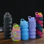 500ml Silicone Folding Water Bottle Portable Sports Cup for Travel and Outdoor