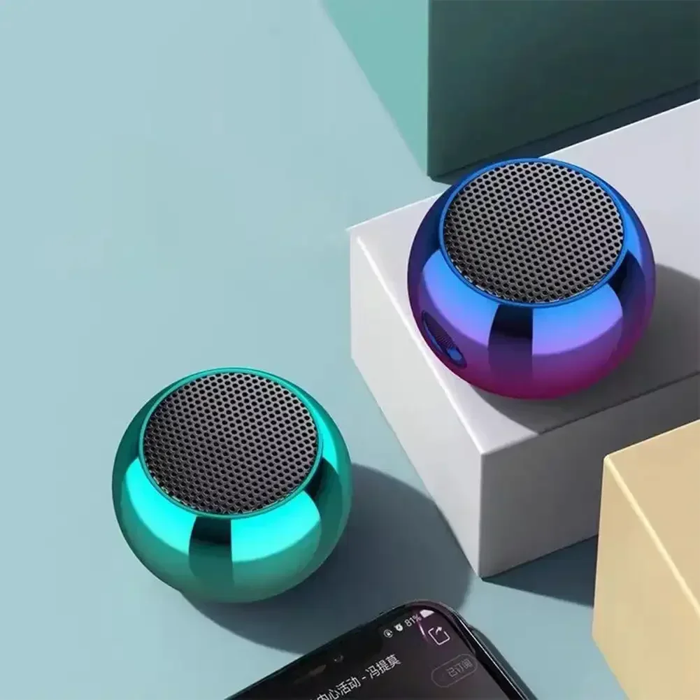 M3 Bluetooth Speaker – Mini Portable Subwoofer Portable M3 Bluetooth Speaker Steel Gun Metal