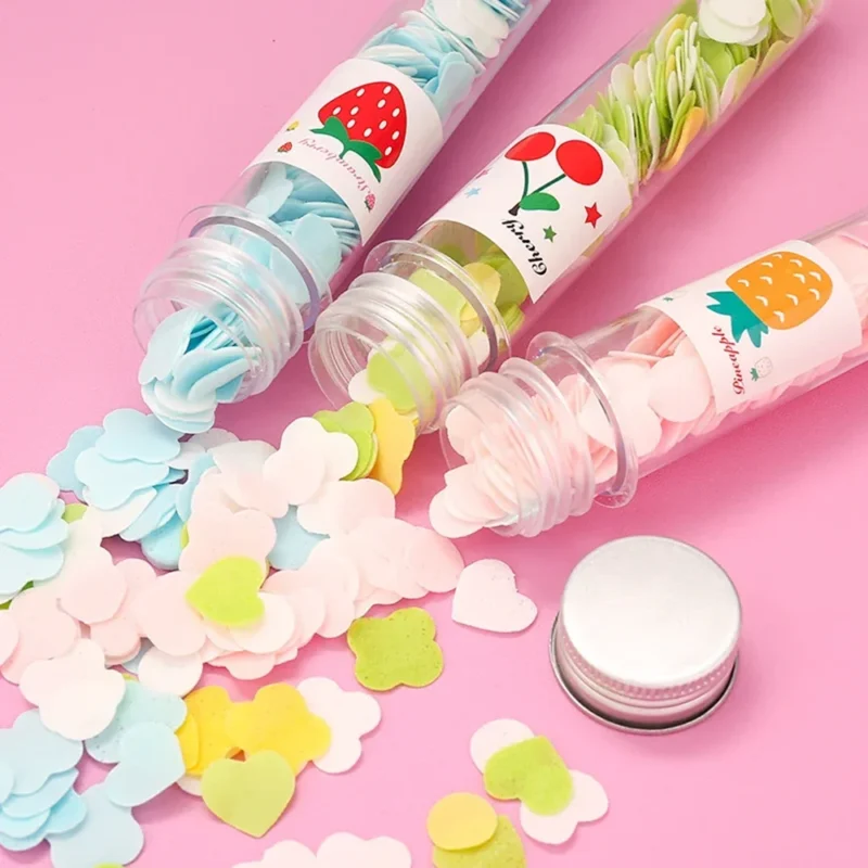 24pcs Tube Paper Soap with Metal Cap in Random Colors