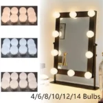 10 Vanity Bulb Makeup Mirror Light – Dimmable LED Wall Lamp for Dressing Table & Bathroom