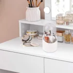 Rotating Brush Holder 360 Makeup Organizer with Lid