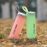400ML Glass Water Bottle – Leakproof BPA-Free Drinkware for Juice, Milk & Coffee