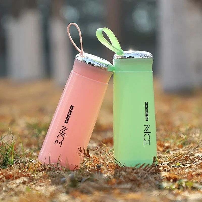 400ML Glass Water Bottle – Leakproof BPA-Free Drinkware for Juice, Milk & Coffee