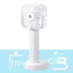 "Handheld Cooling Spray Fan USB Rechargeable Mini Silent Hydration Fan for Students and Travel"