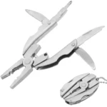 Compact Multi-Tool Pliers Knife Keychain with screwdriver and travel kit for outdoor use