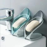 Leaf Shape Soap Holder for Bathroom & Kitchen – Non-Slip Soap Storage Case with Fast Drain Design