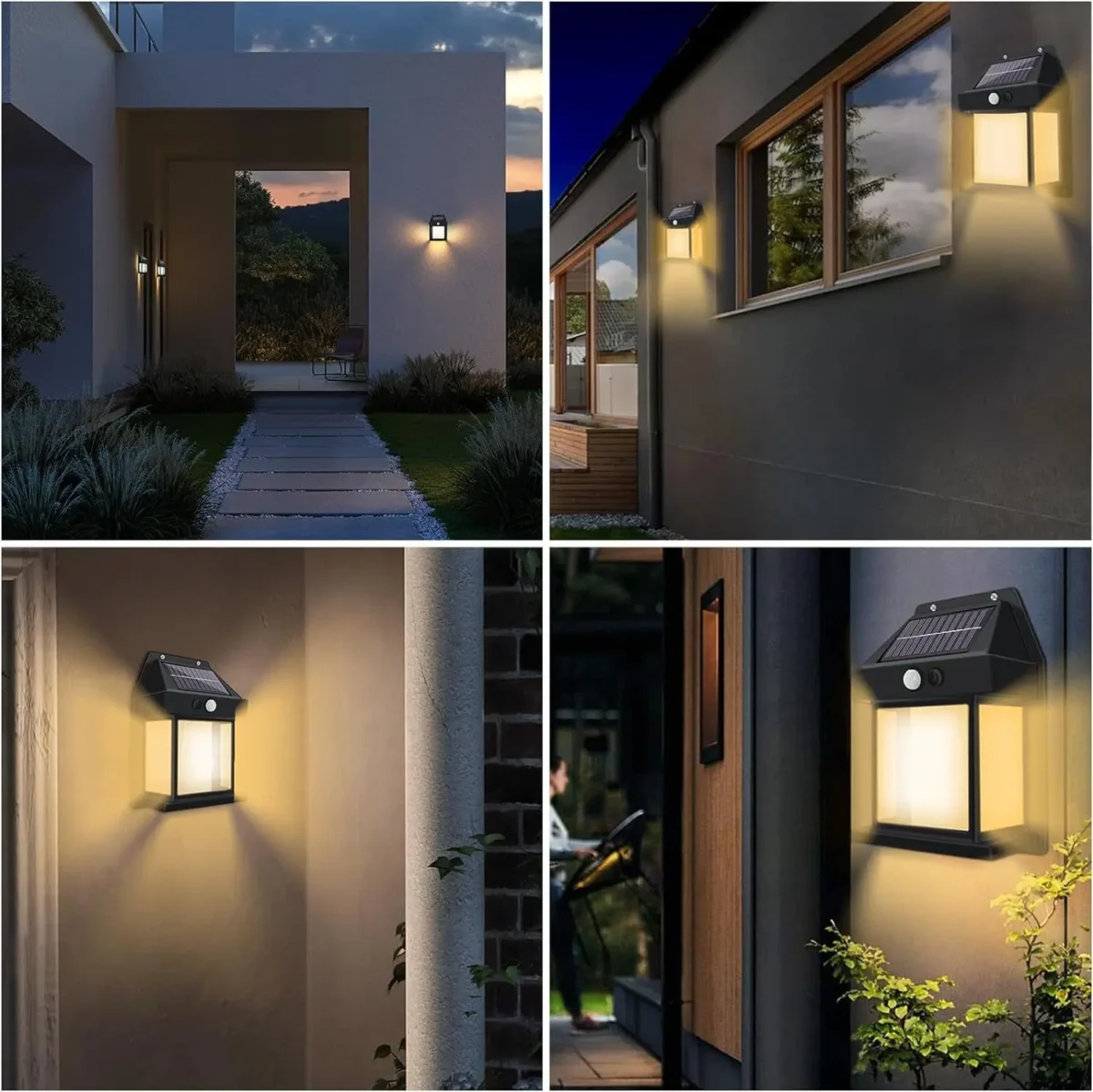 Solar Motion Sensor Wall Lamp – Waterproof Outdoor LED Garden Light with 3 Lighting Modes