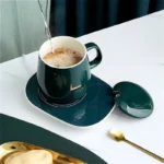 Ceramic Cup Gift Box with Spoon – 55° Thermostat Cup and Storage Bag Set