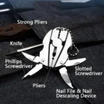 Compact Multi-Tool Pliers Knife Keychain with screwdriver and travel kit for outdoor use