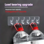 Transparent Adhesive 6 Hook Patti Wall Hooks