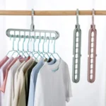 9-Hole Rack Foldable Hanger for Clothes Storage and Drying