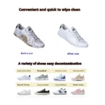80 Pcs Shoe Wipes – Portable Sneakers Cleaner Disposable Cloth for White Shoes