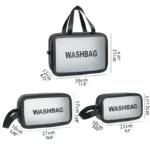 Waterproof Portable Travel Wash Bag – Transparent Makeup & Cosmetic Organizer - Image 2