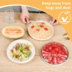 100pcs Bowl Covers Reusable Plastic Stretch Food Wrap