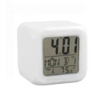 LED Alarm Clock Colorful with Adjustable Brightness for Bedroom Desk