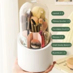 Rotating Brush Holder 360 Makeup Organizer with Lid