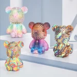 Mini Teddy Bear Fan USB Rechargeable Portable Handfan