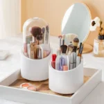 Rotating Brush Holder 360 Makeup Organizer with Lid