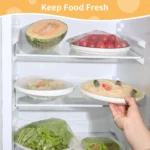100pcs Bowl Covers Reusable Plastic Stretch Food Wrap