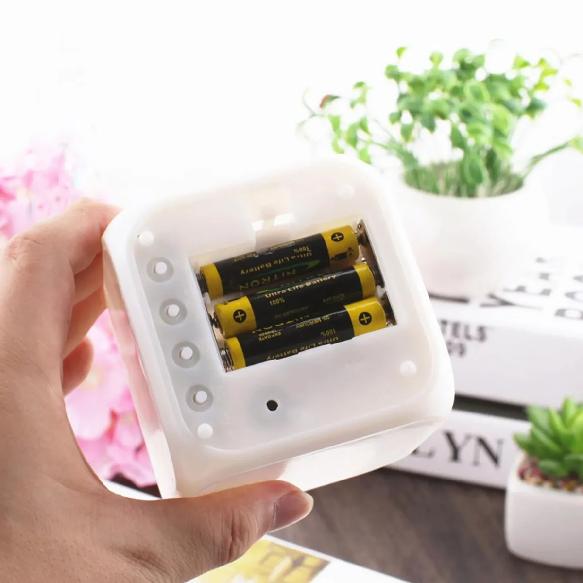LED Alarm Clock Colorful with Adjustable Brightness for Bedroom Desk