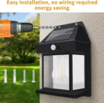 Solar Motion Sensor Wall Lamp – Waterproof Outdoor LED Garden Light with 3 Lighting Modes