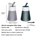 Electric Shock Mosquito Killer Lamp UV Light Trap Portable LED Zapper