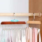 1PC Wood Hanger Multi-Functional Wooden Storage Rack
