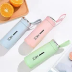 400ML Glass Water Bottle – Leakproof BPA-Free Drinkware for Juice, Milk & Coffee