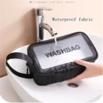 Waterproof Portable Travel Wash Bag – Transparent Makeup & Cosmetic Organizer - Image 3