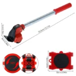 Furniture Mover Tool Set with Roller and Lifte