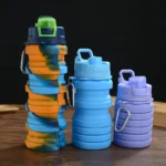 500ml Silicone Folding Water Bottle Portable Sports Cup for Travel and Outdoor
