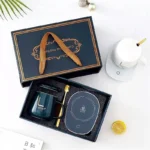 Ceramic Cup Gift Box with Spoon – 55° Thermostat Cup and Storage Bag Set