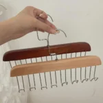 1PC Wood Hanger Multi-Functional Wooden Storage Rack