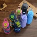 500ml Silicone Folding Water Bottle Portable Sports Cup for Travel and Outdoor